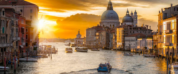 Der Canal Grande In Venedig, Italien